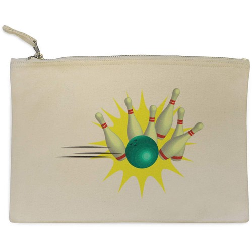 Ten pin bowling canvas zip - pin, bowling'