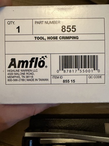 Amflo 855 hand - hand, hose