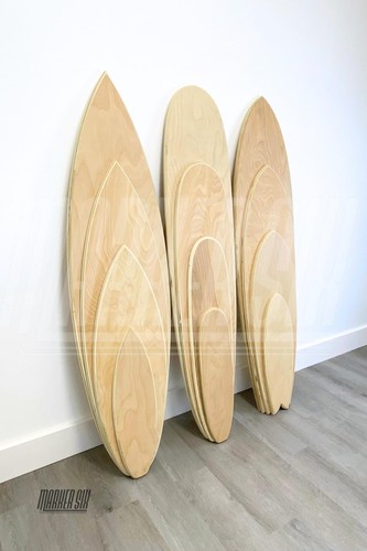 Wooden surfboard blank - wooden,