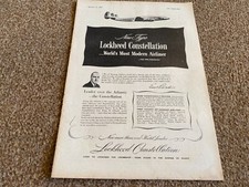 FABK25 ADVERT 11X8 LOCKHEED CONSTELLATION NEW TYPE