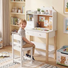 Kids Desk and Chair Set Wooden
