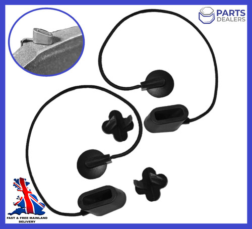 Parcel shelf string straps - straps, for