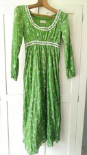 Empire Line Occasion Dress XS Bridgerton Jane Austen Georgian Green