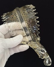 Ricambio Foglia Bassa Vetro Murano Cristallo Trasparente Oro Lampadario Classico