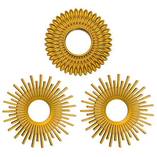 Wall mirrors pack round - wall,