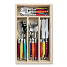 24 Piece Cutlery Set, High Quality Laguiole Cutlery Set in Wooden Tray 