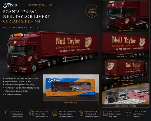 Tekno scania 124 6x2 neil - 1:50,