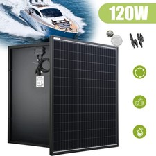 120W Watt 12V Full Black Mono