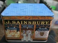 SAINSBURY's TIN (Empty) House Shaped by Ian Logan 1980s