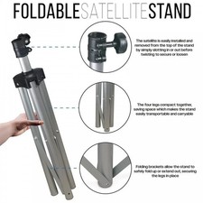 Satellite Dish Tripod Stand Mount Kit Camping Touring Caravan For Freesat Sky