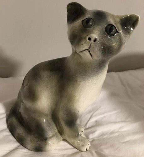 Vintage ceramic cat - vintage,