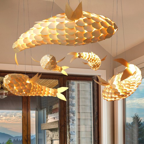 Large fish shaped wooden - large, fish-shaped