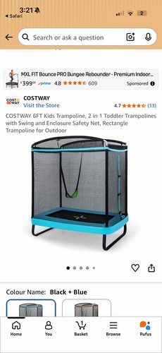 6ft kids trampoline approved - kids,