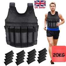 Weighted Vest 20KG/44LBS Gym Running Fitness Sports Training Weight Loss Jacket