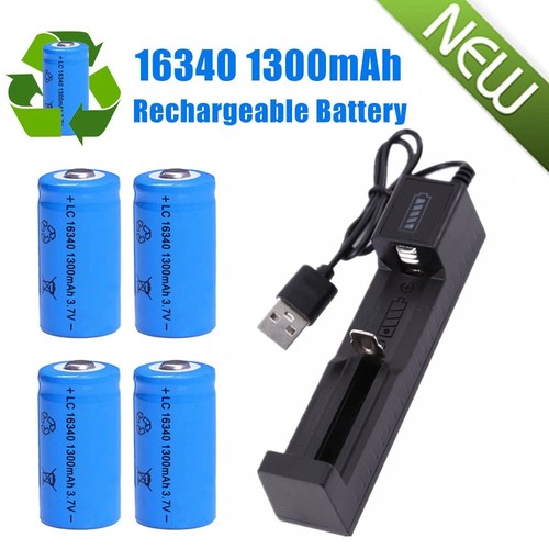 Pack 1300 mah 16340 rcr123a - 16340,