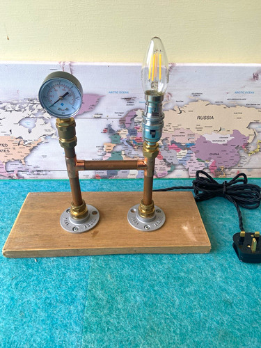 Industrial pipe table lamp - industrial,