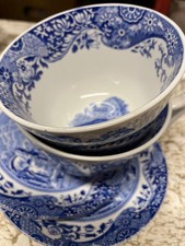spode blue italian pair