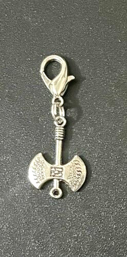 Viking axe clip charm - clip,