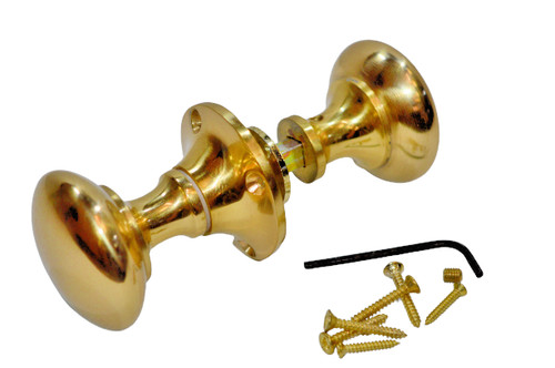 Victorian brass rim door knob - victorian,