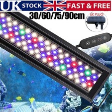 30-115CM Aquarium Fish Tank LED Light Over-Head Full Spectrum Plant Lighting UK
