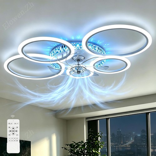 Modern rgb smart ceiling - ceiling, fan