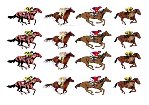 Horse racing edible - horse,