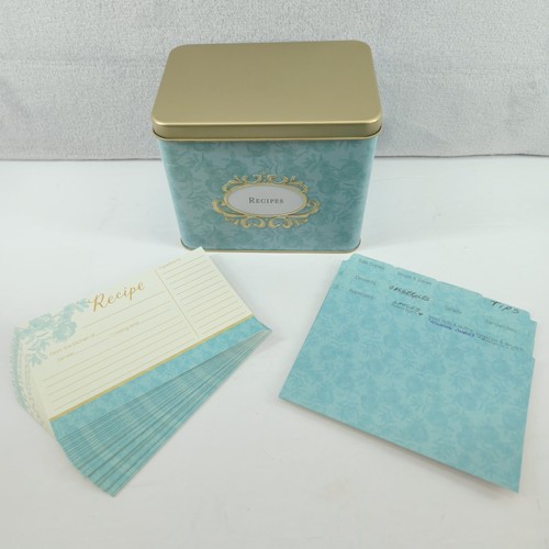 Hallmark tin recipe box with - tin,