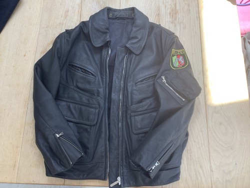 German police leather jacket - german,
