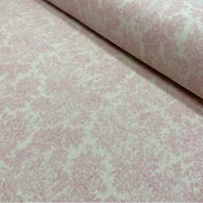 Vintage Toile Faded Pink French Cotton Fabric Double Width Curtains Blinds