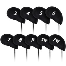 9 Pieces Golf Iron Headcovers