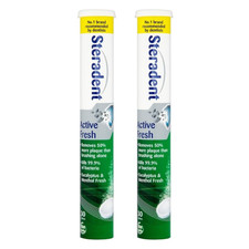 2x Steradent Active Fresh