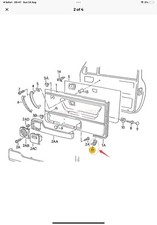 Vw Mk2 Golf Door Card Retaining Clip Genuine Nos 191867301A