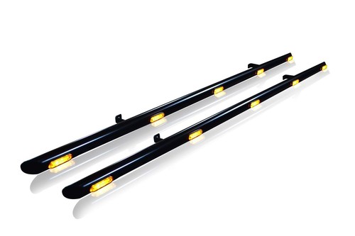 Black side bars leds down - side, +down