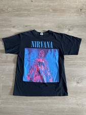 2000s ANVIL NIRVANA Kurt Cobain Sliver Tee - Medium -- Grunge Y2K- Rare Music