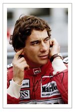 AYRTON SENNA FORMULA ONE F1 AUTOGRAPH SIGNED PHOTO PRINT