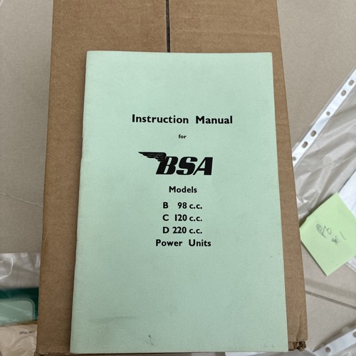 Bsa engines models d power - bsa,