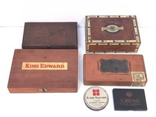Vintage Cigar Boxes and tins Job Lot x 6