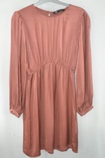 Zara women's short pink long sleeve dress size small