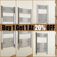 Bathroom Straight Curved Heated Towel Rail Radiator Chrome Ladder Warmer
