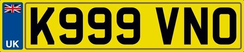 Kevin number plate - kevin, o