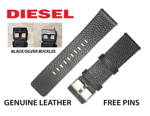 Diesel watch strap band black - diesel, black/