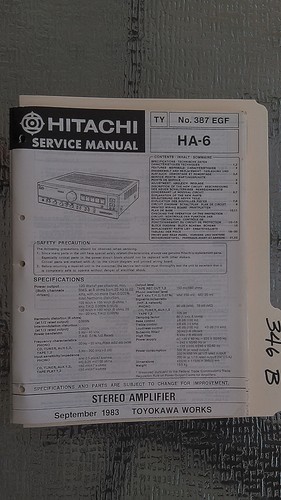 Hitachi service manual - ha-6,