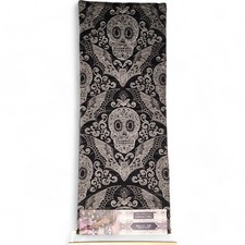 Rachel Zoe Skull Bat Table Runner 14” X 72” Day of The Dead Halloween NEW w/ Tag