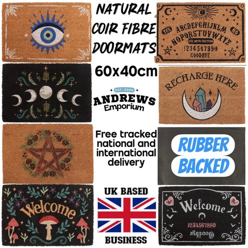 Natural fibre rubber backed - natural,
