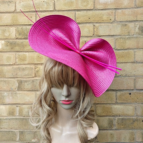 Dark pink fascinator - dark,