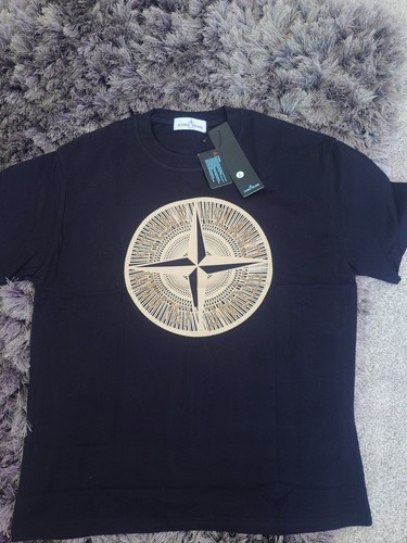 Stone island black graphic - island,