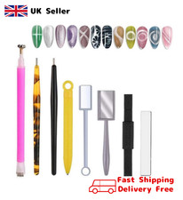 8pcs Magnetic Nail Art Stick Set for 3D Cat Eye Gel Polish DIY Design Tools