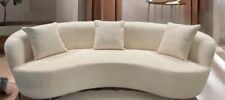 3 Seater Curved Sofa ‘Siena’ (Ivory) Couch Indoor furniture 