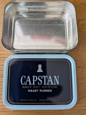 Tobacco Tin Capstan Navy Cut Medium Ready Rubbed Very Good Condition