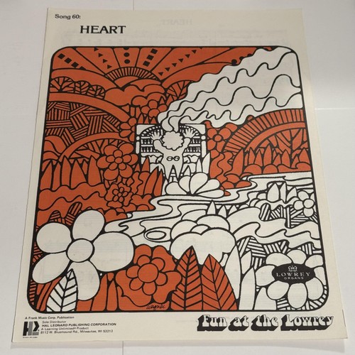 Vintage 1974 heart - vintage, sheet